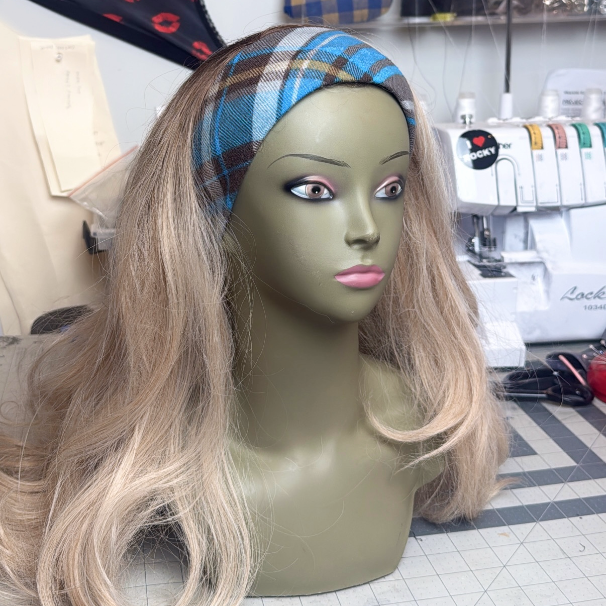 Plaid Scrap Headband