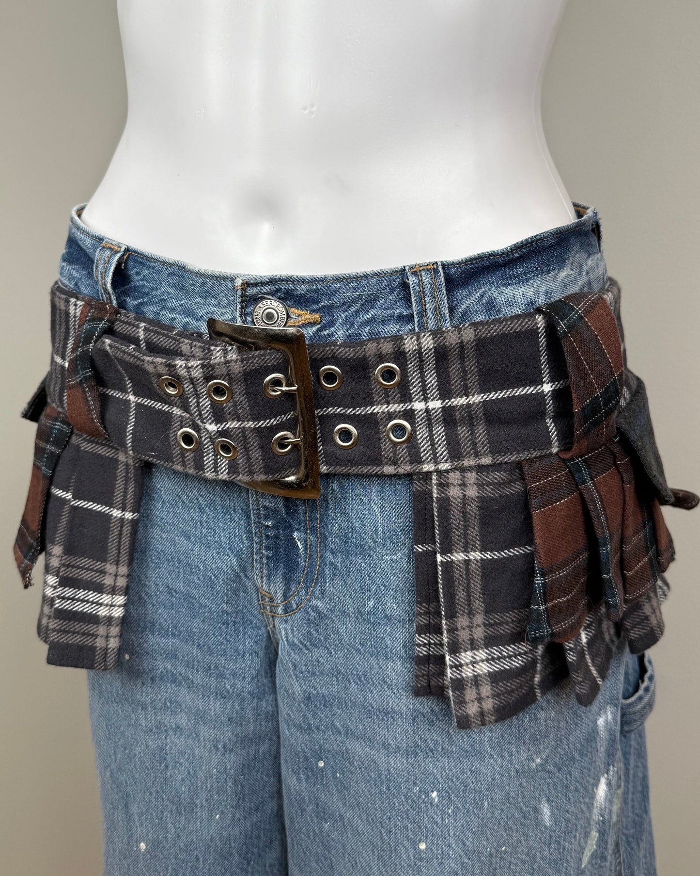 Plaid Pleated Belt (1 of 1)