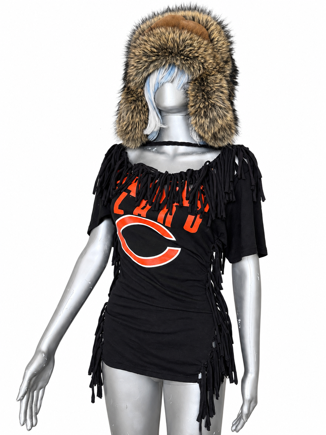 1-of-1 FRINGE DRAPED BEARS TOP (M)