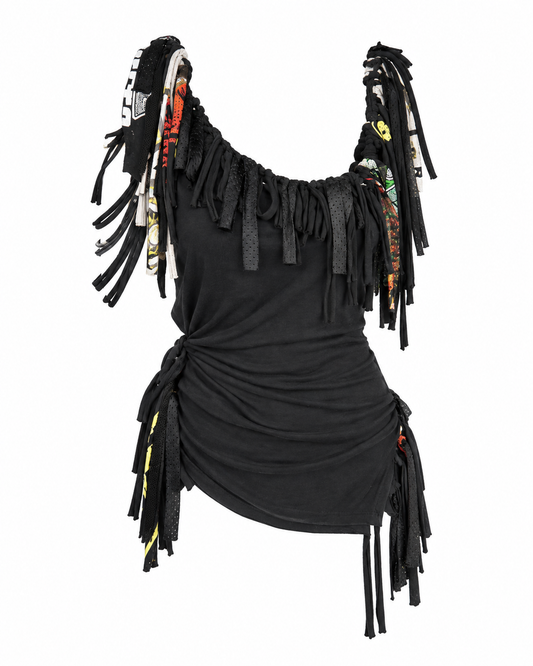 04 Black Tee Tie Top (L)