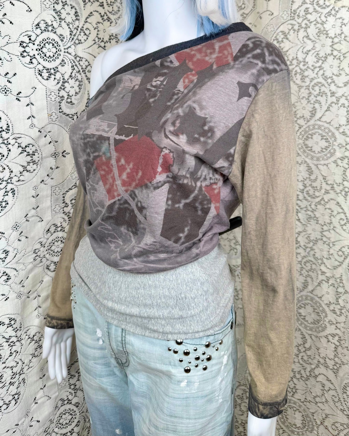 Upcycled Off-Shoulder Top (1 of 1)