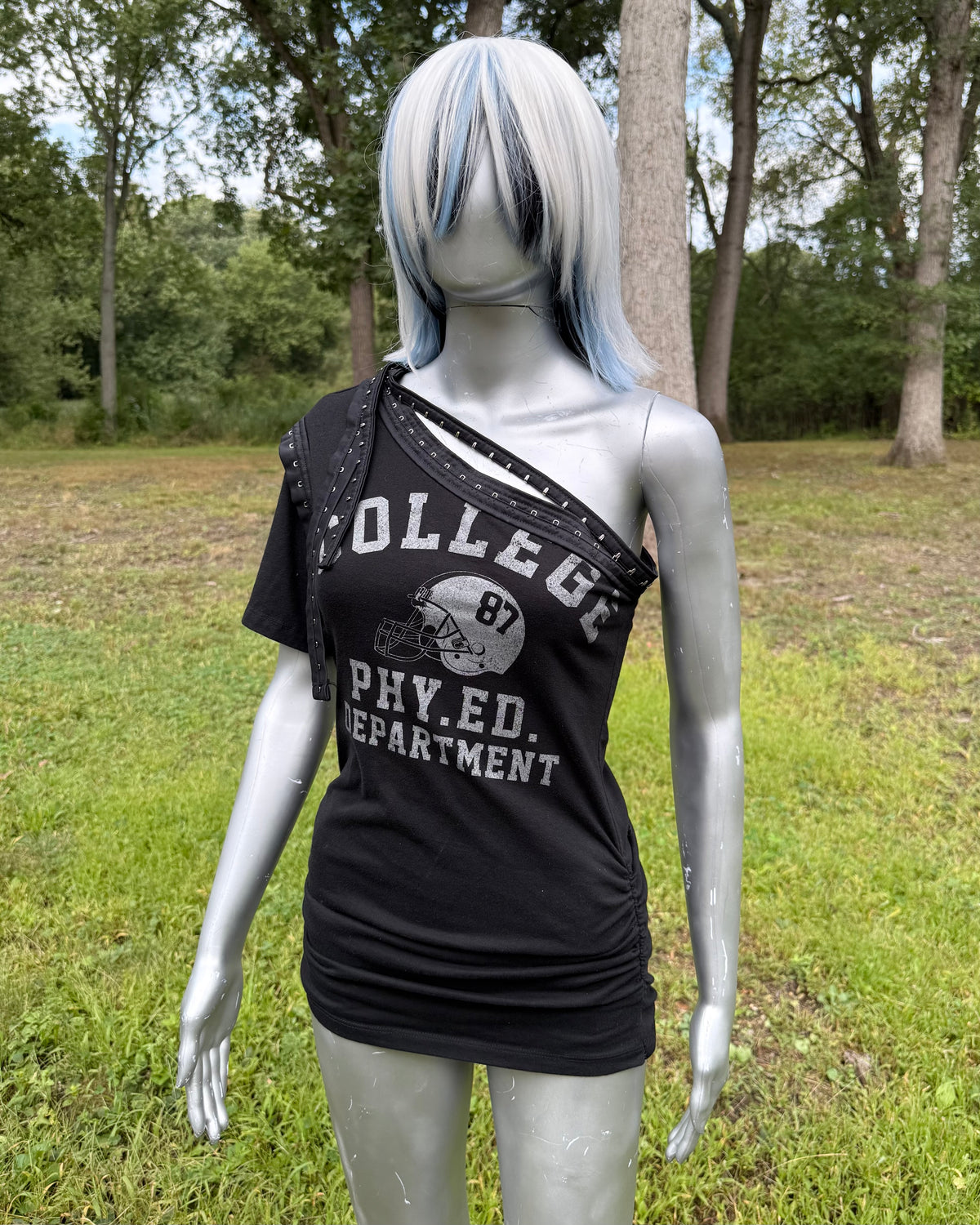 1-of-1 Upcycled College Football Top (S)