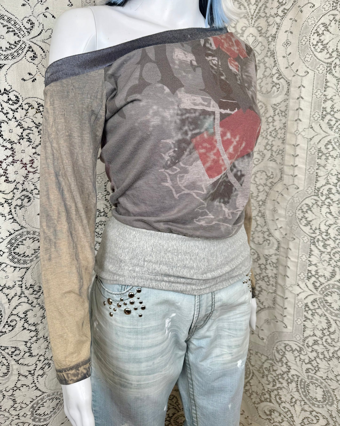 Upcycled Off-Shoulder Top (1 of 1)