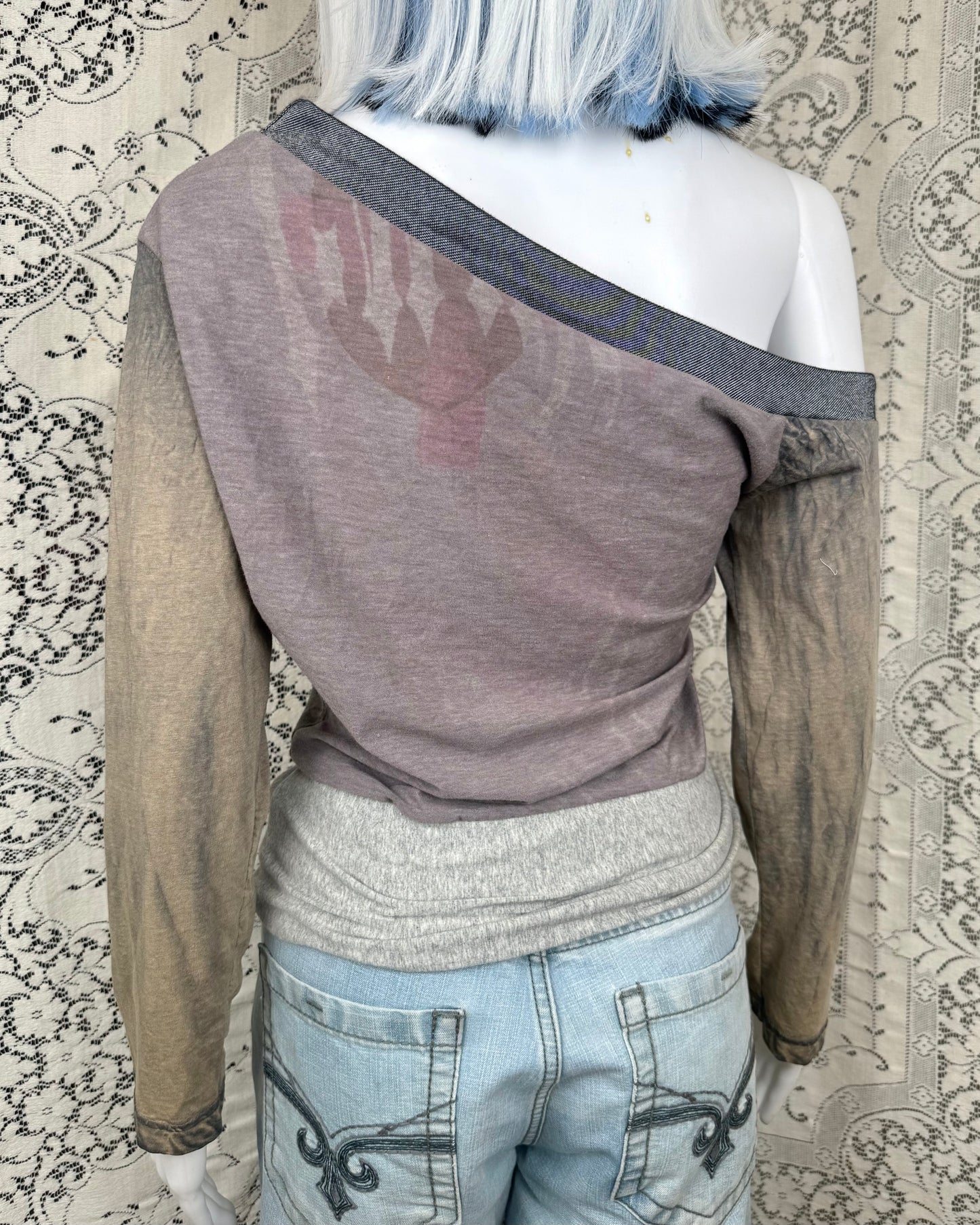 Upcycled Off-Shoulder Top (1 of 1)