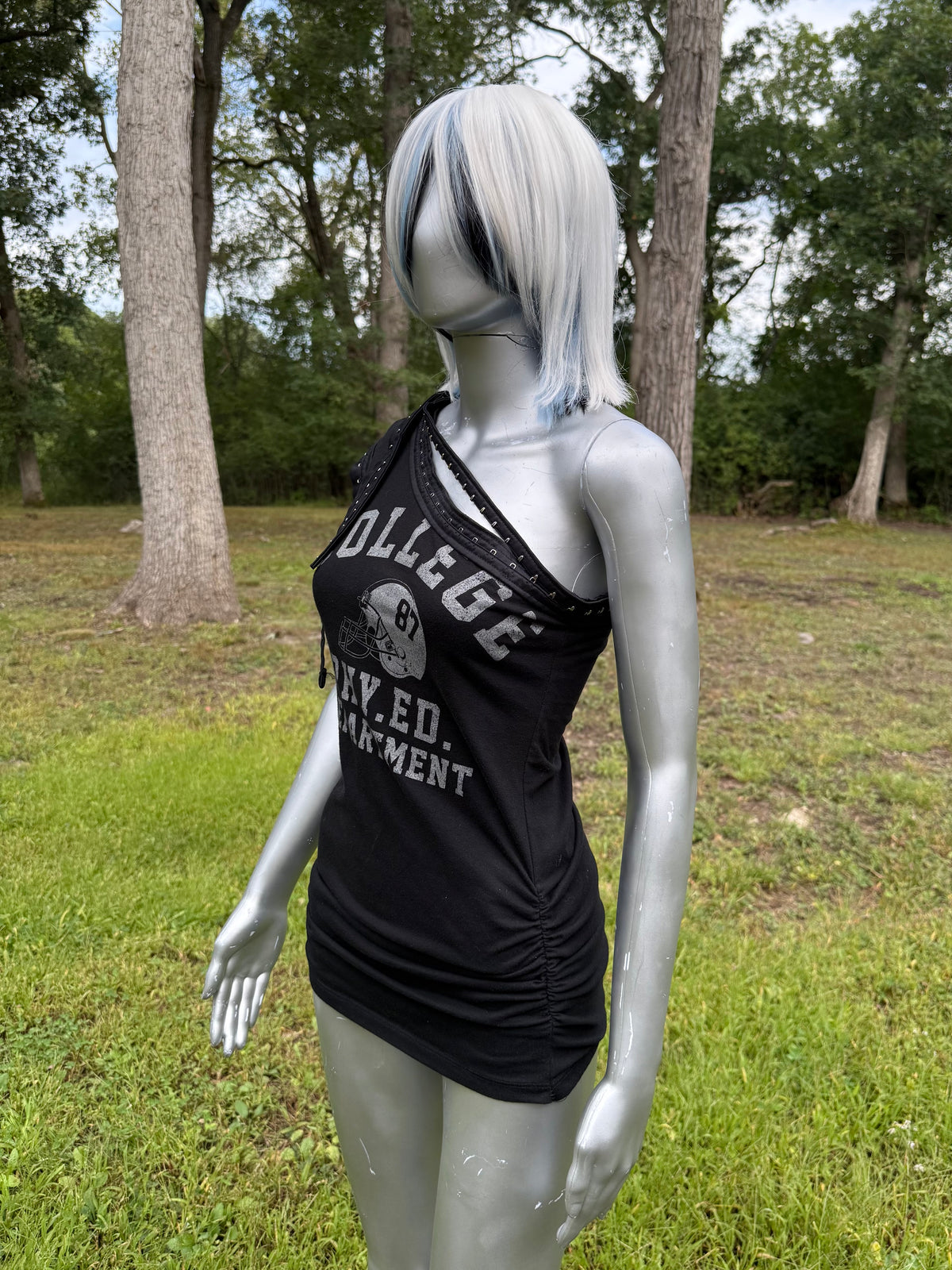 1-of-1 Upcycled College Football Top (S)