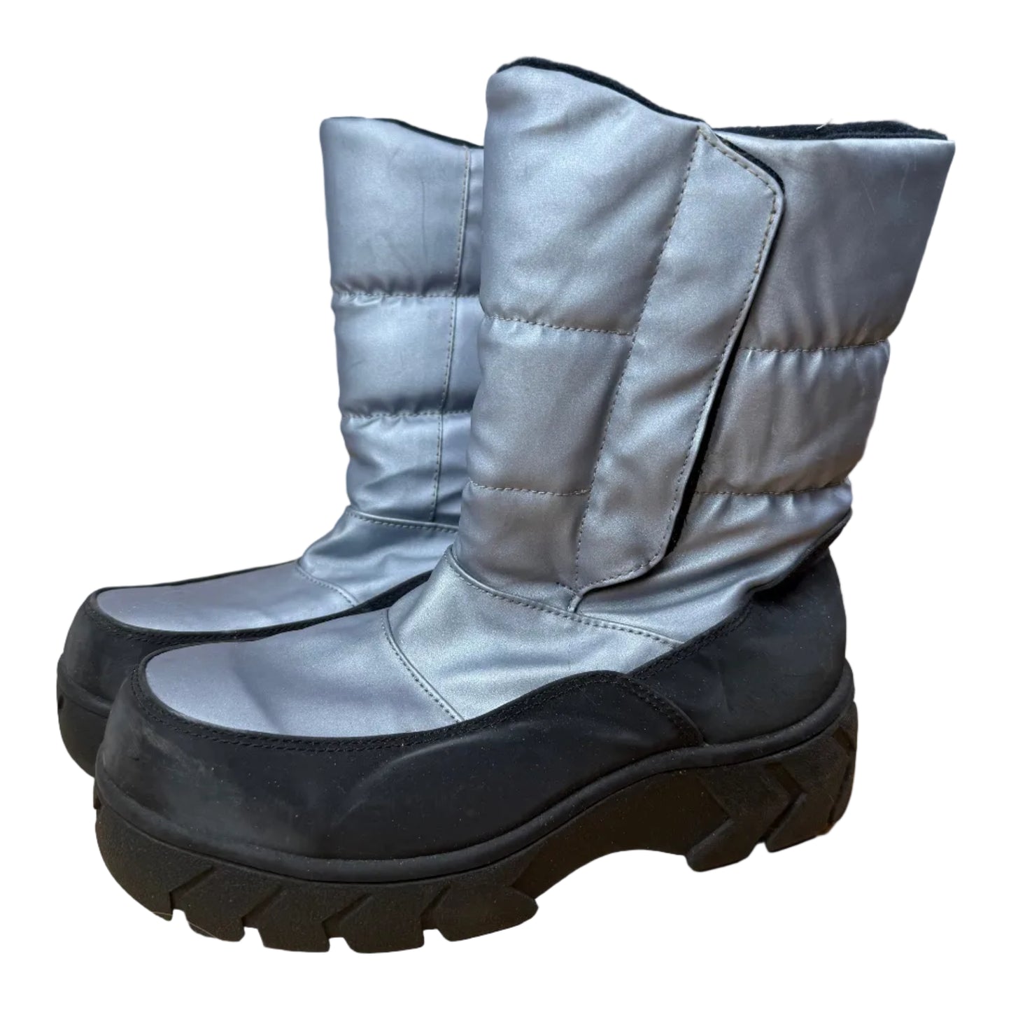 Silver Snow Boots (size 9)
