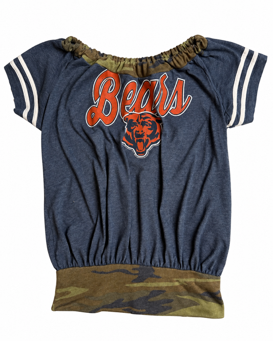UPCYCLED BEARS OFF-SHOULDER TEE (L)