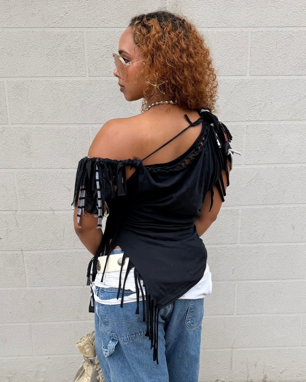04 Black Tee Tie Top (L)