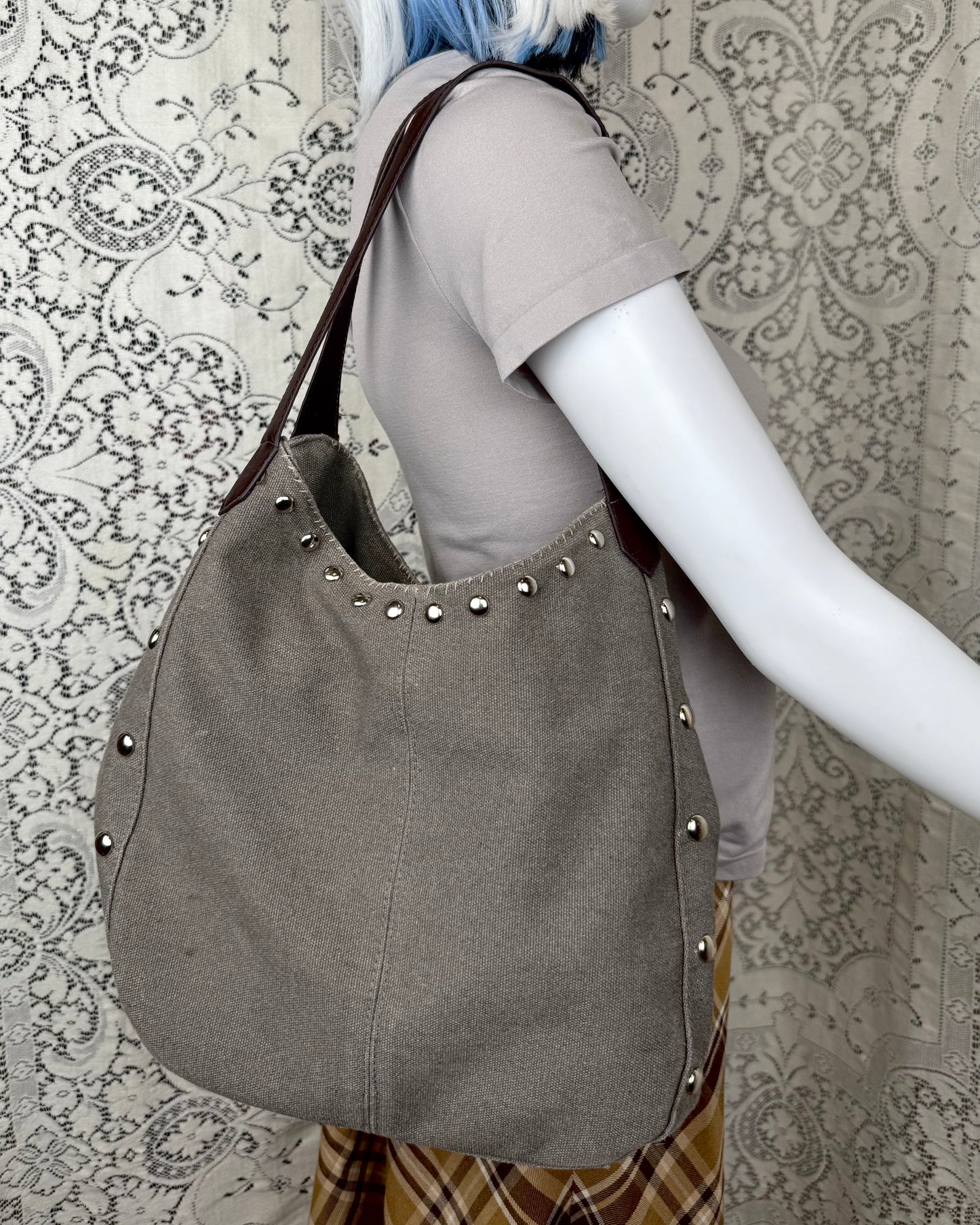 1 of 1 Studded Canvas Bag