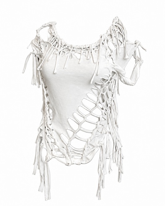 02 White Tee Tie Top (L-XL)
