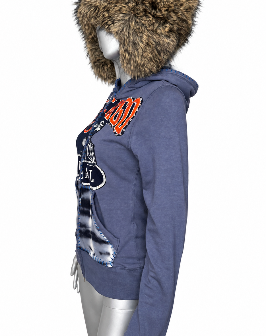 UPCYCLED HOODIE RHINESTONE (M)